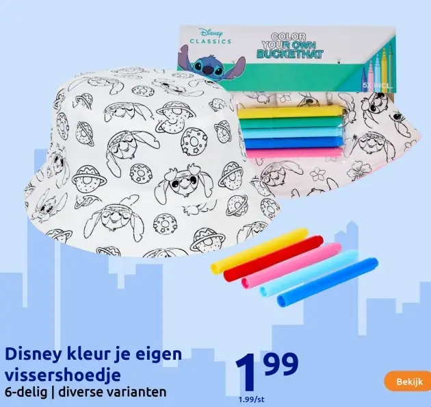 Aanbieding: kleur je eigen vissershoedje