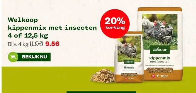 Aanbieding: Welkoop kippenmix met insecten