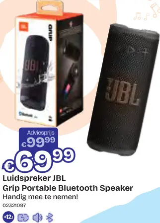 Aanbieding: Grip Portable Bluetooth Speaker