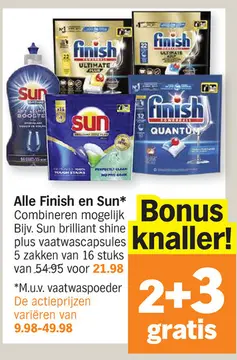 Aanbieding: Alle Finish en Sun