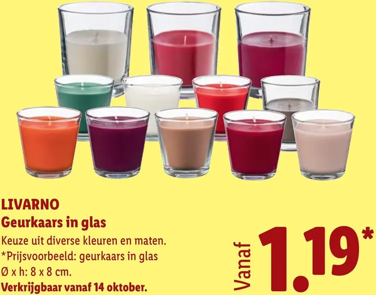 Aanbieding: Geurkaars in glas
