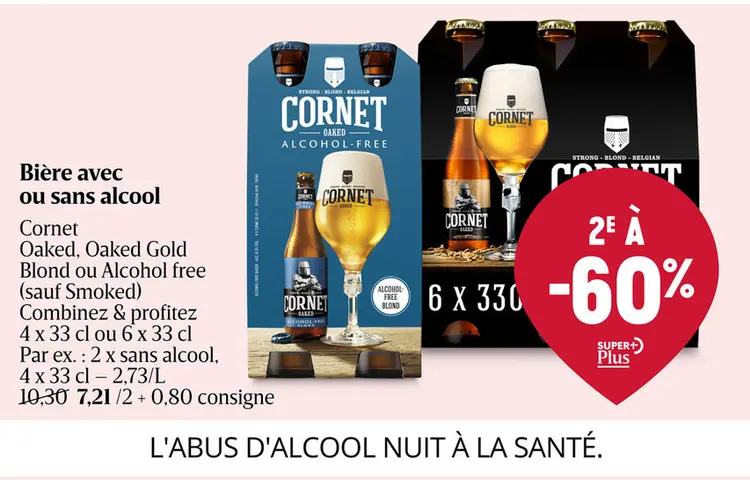 Offre: Bière avec ou sans alcool Cornet