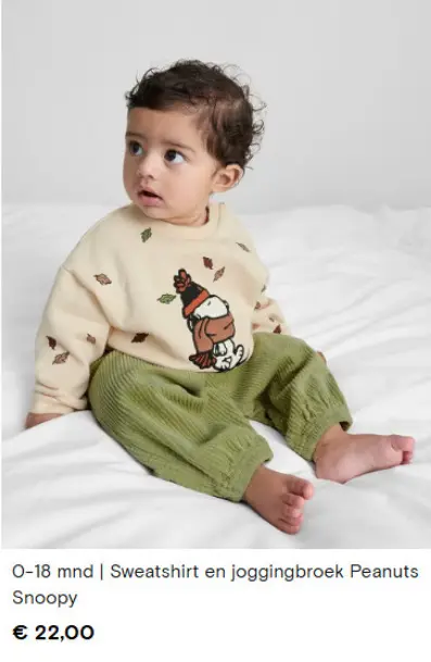 Aanbieding: Peanuts & Snoopy Sweatshirt en joggingbroek Peanuts Snoopy
