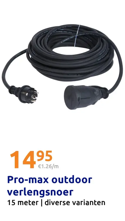 Aanbieding: Pro-Max outdoor verlengsnoer