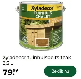 Aanbieding: Tuinhuisbeits teak 2,5 L
