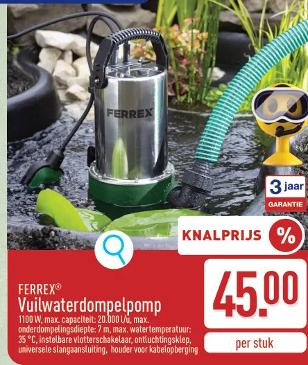 Promotie: Vuilwaterdompelpomp