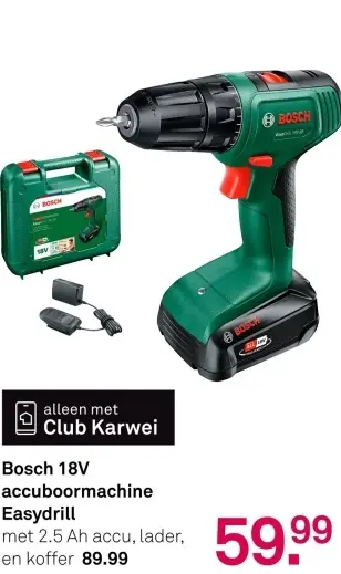 Aanbieding: Bosch 18V accuboormachine Easydrill