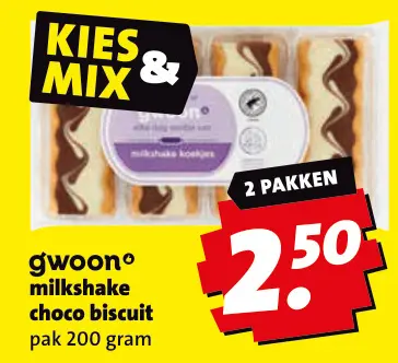 Aanbieding: Milkshake choco biscuit