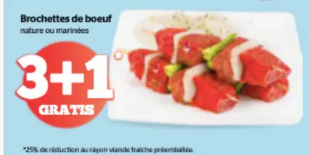 Offre: Brochettes de boeuf