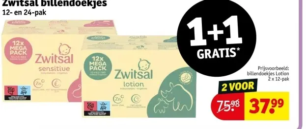 Aanbieding: Zwitsal billendoekjes