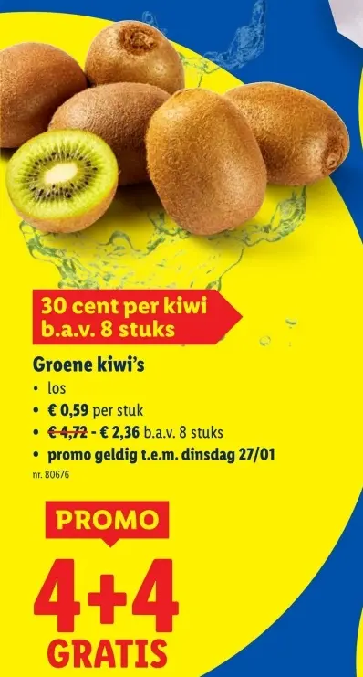 Promotie: Groene kiwi's