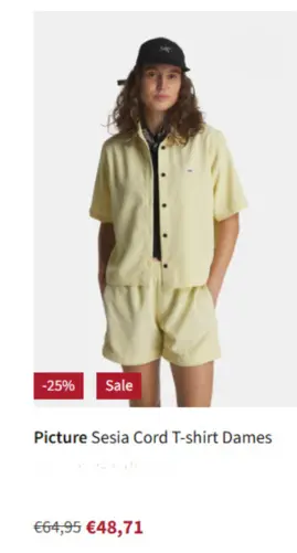 Aanbieding: Sesia Cord T-shirt Dames