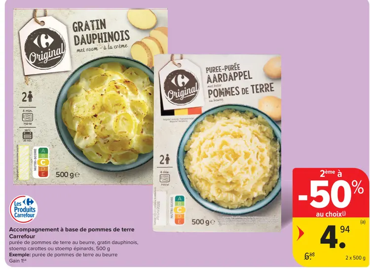 Offre: Accompagnement à base de pommes de terre