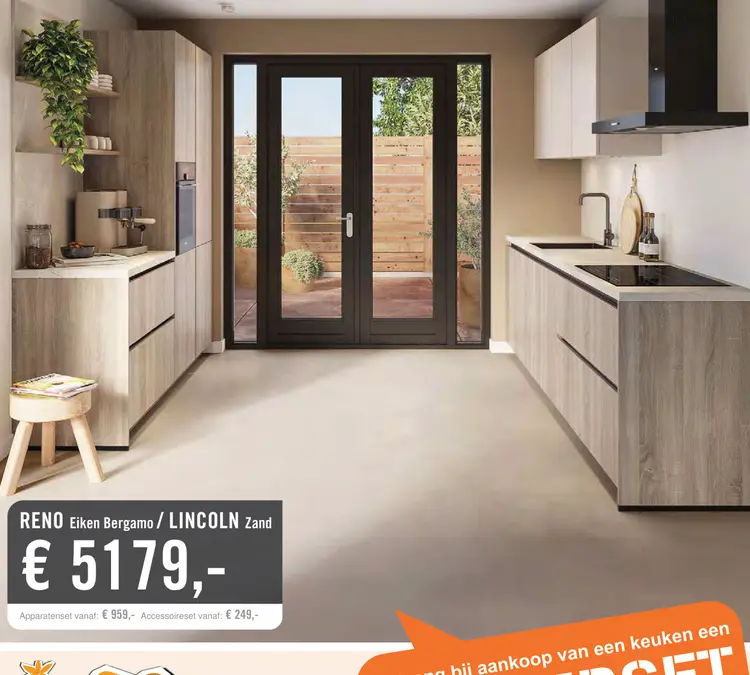 Aanbieding: RENO Eiken Bergamo / LINCOLN Zand