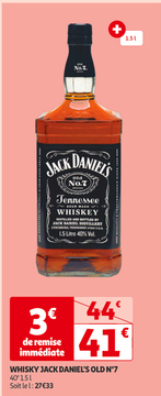 Aanbieding: WHISKY JACK DANIEL'S OLD N°7