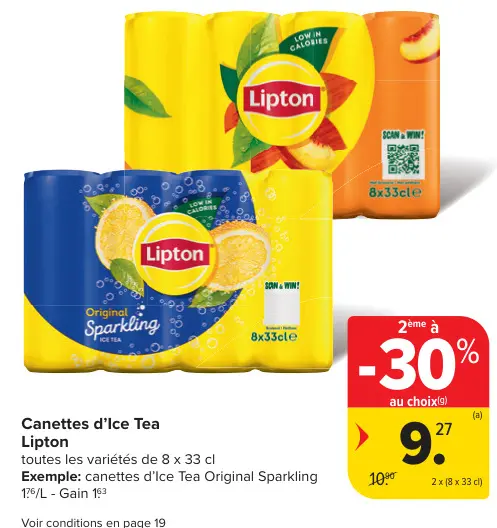 Offre: Canettes d'Ice Tea