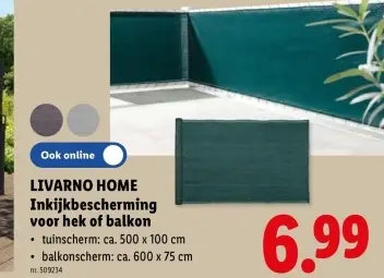 Promotie: Inkijkbescherming voor hek of balkon