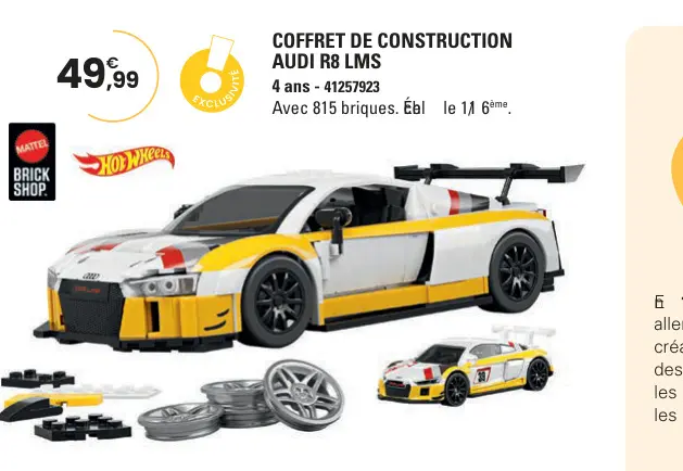 Offre: Coffret de construction audi r8 lms