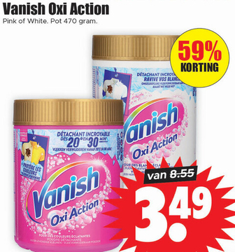 Aanbieding: Vanish Oxi Action Pink of White