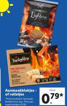 Aanbieding: Aanmaakblokjes - of rolletjes