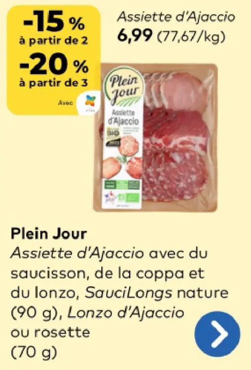 Offre: Assiette d'Ajaccio