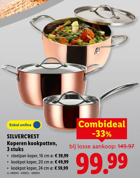 Promotie: Koperen kookpotten