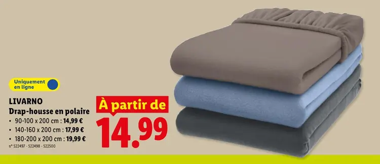 Offre: Drap-housse en polaire