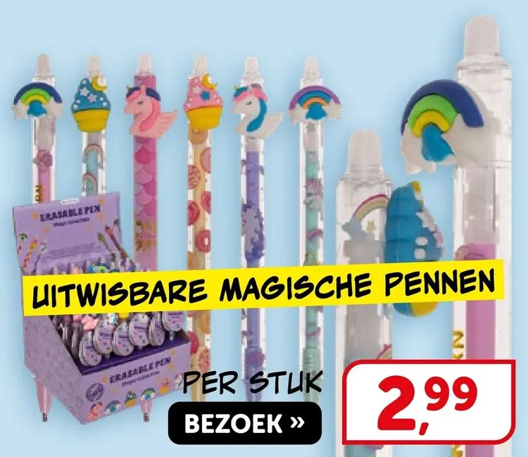 Aanbieding: Uitwisbare magische pennen