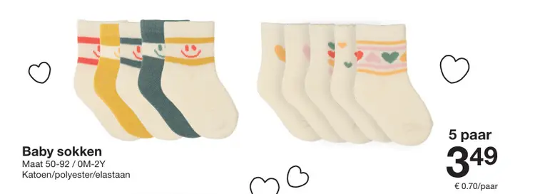 Promotie: Baby sokken