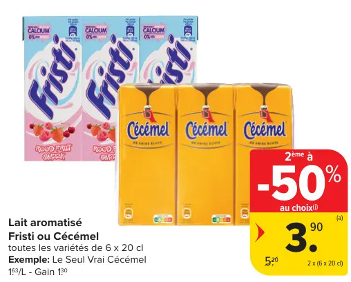 Offre: Lait aromatisé