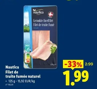 Offre: Filet de truite fumée naturel