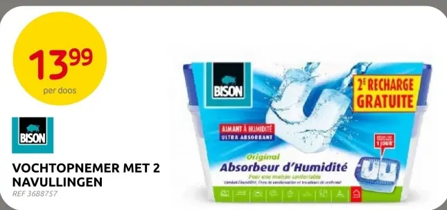 Promotie: Vochtopnemer met navullingen