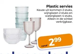 Aanbieding: Plastic servies