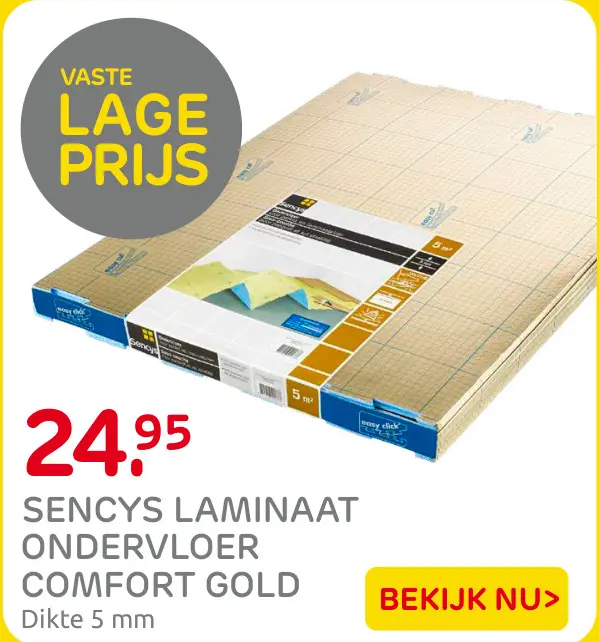 Aanbieding: Laminaat ondervloer comfort gold