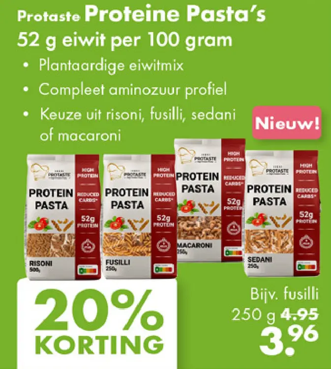 Aanbieding: Proteine Pasta's