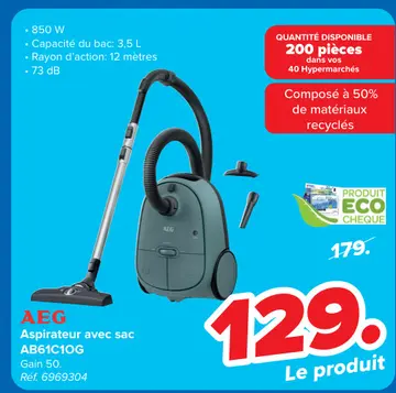 Offre: Aspirateur avec sac