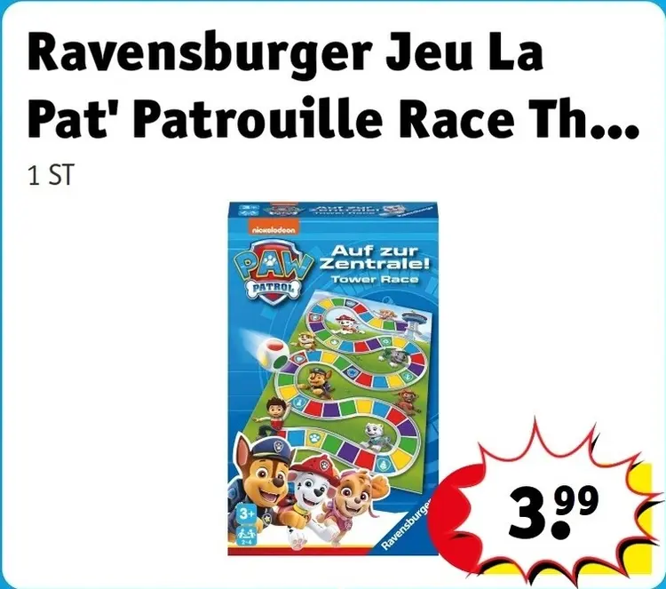Offre: Jeu La Pat' Patrouille Race The Tower