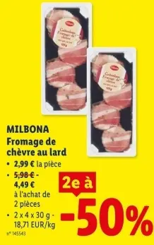 Offre: Fromage de chèvre au lard