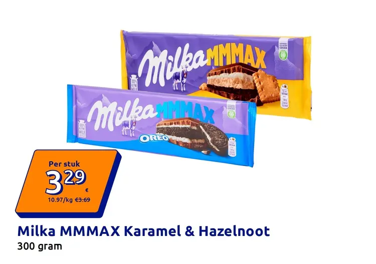 Promotie: Milka MMMAX Karamel & Hazelnoot