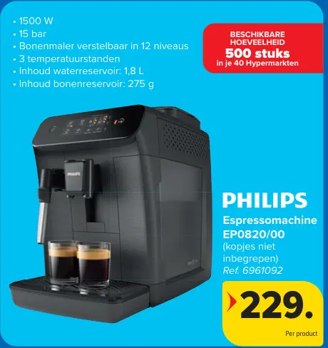 Promotie: Espressomachine EP0820/00