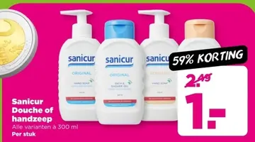 Aanbieding: Sanicur Douche of handzeep