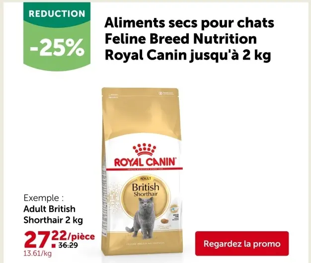 Offre: Aliments secs pour chats Feline Breed Nutrition