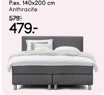 Offre: Lit tapissier Alta 5 pièces - gris foncé - 140x200 cm