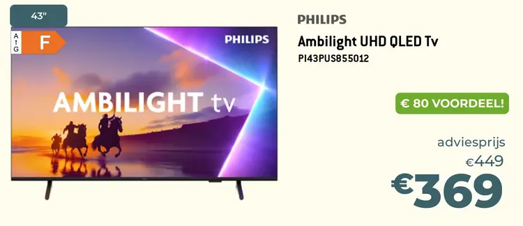 Promotie: Ambilight UHD QLED Tv