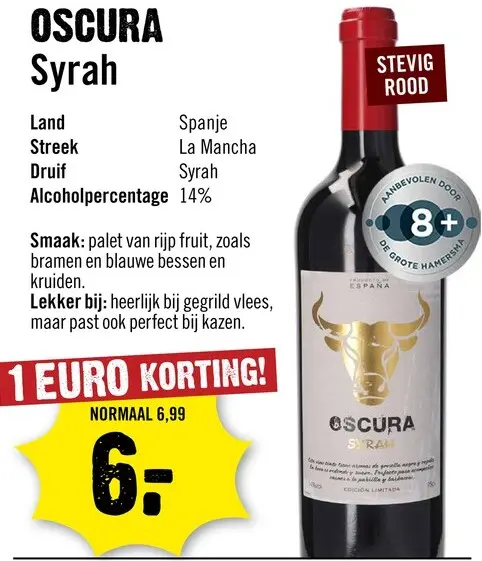 Aanbieding: Oscura Syrah Edicion Limitada 75 cl