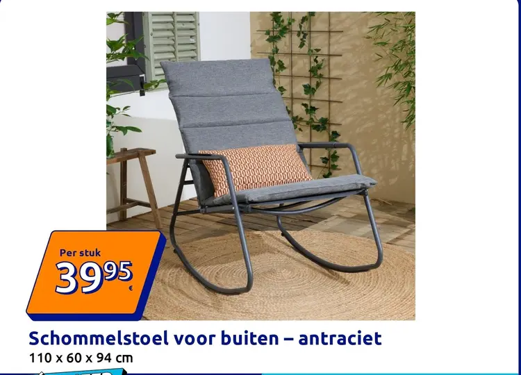 Aanbieding: Schommelstoel voor buiten – antraciet