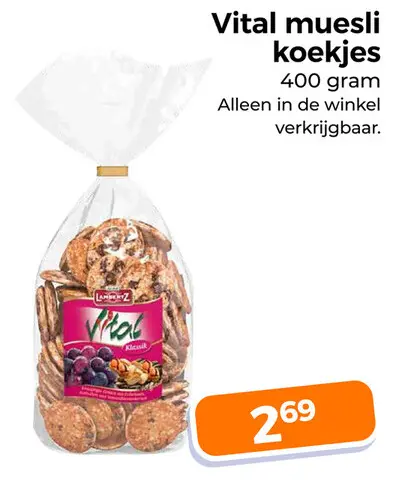 Aanbieding: Vital muesli koekjes