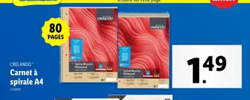 Offre: Carnet à spirale A4