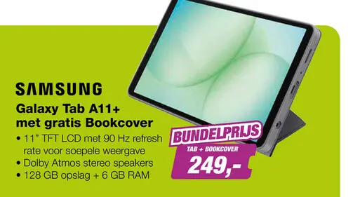 Aanbieding: EP:Bundel Samsung Galaxy Tab A11+ 128GB Wifi + Bookcover Zwart