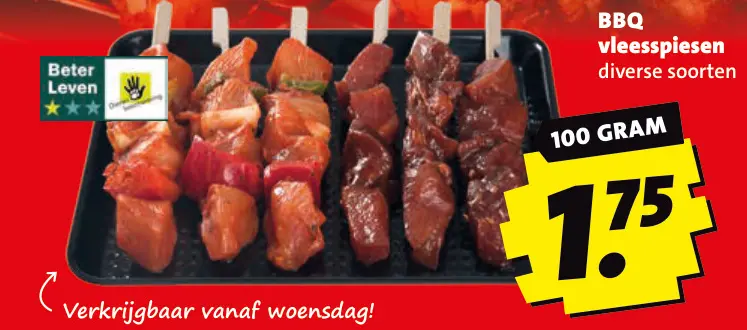 Aanbieding: BBQ vleesspiesen